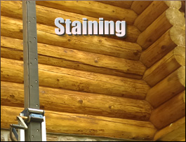  Norge, Virginia Log Home Staining